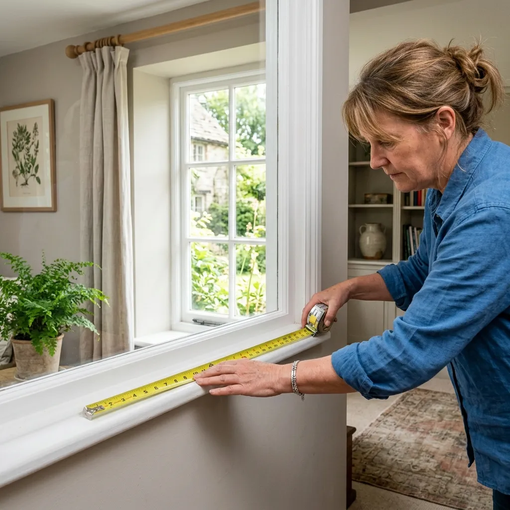 Measuring rod for pinch pleat curtains
