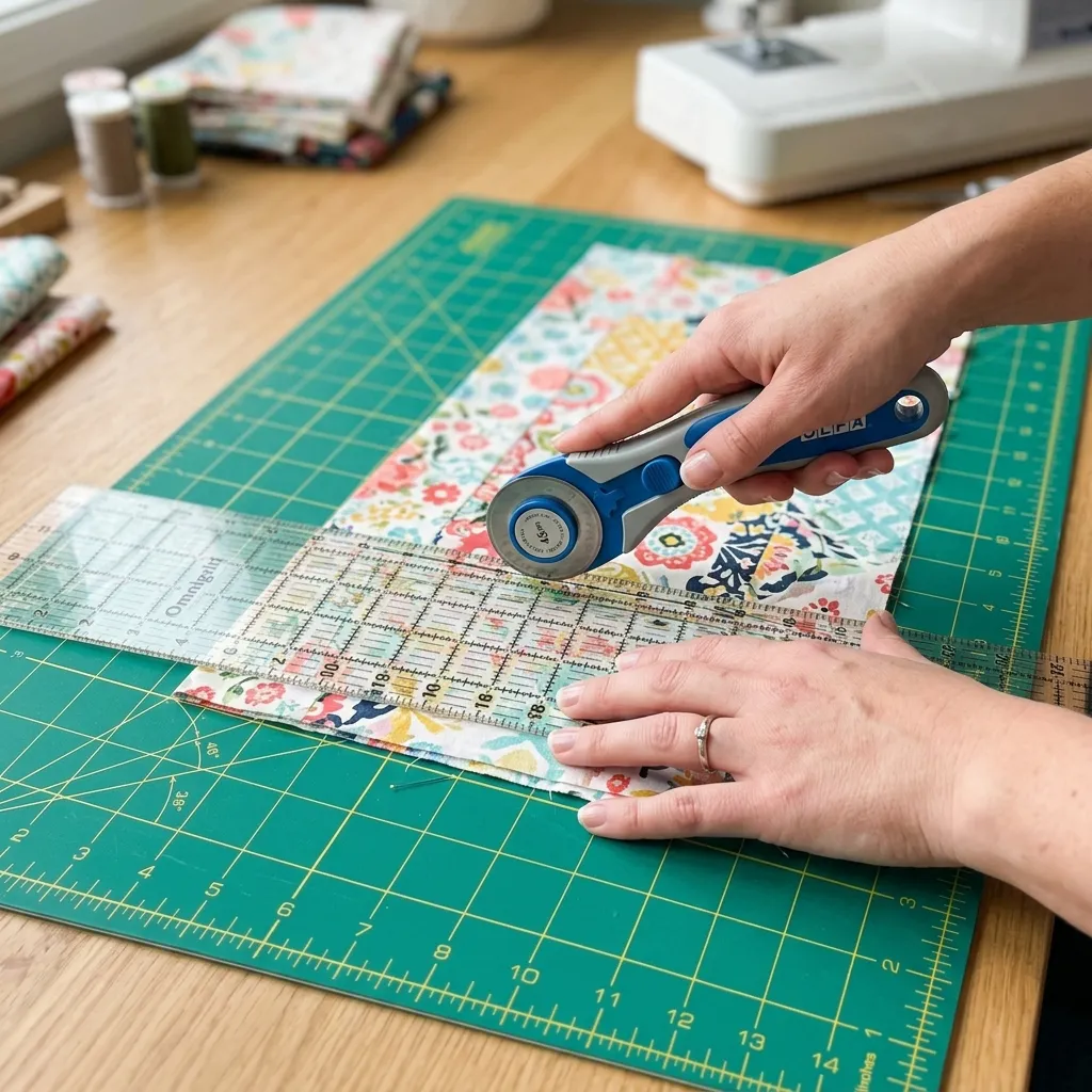 Cutting wide-width bedding fabric
